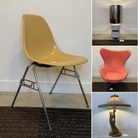 MaxSold Auction: This online auction features Eames Herman Miller Shell Chair, Vintage Fly Line String Chair, Audio Equipment, Modern Chrome Lamps, Egg Chair, Board Games, Toys, Hummel Figurines, Bolo Neck Ties and much more!